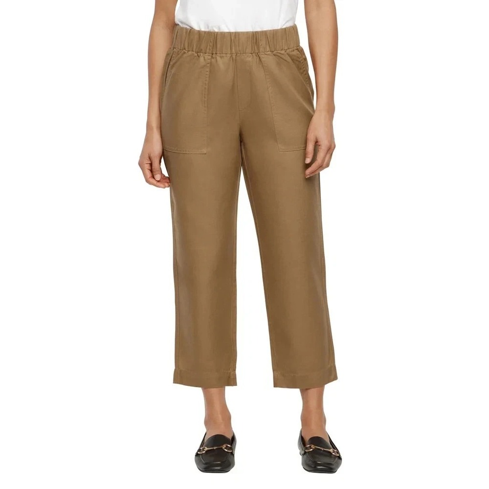 Banana Republic Women's Tapered Crop Pull-On Pant, Tan, Size: 2XL, New
